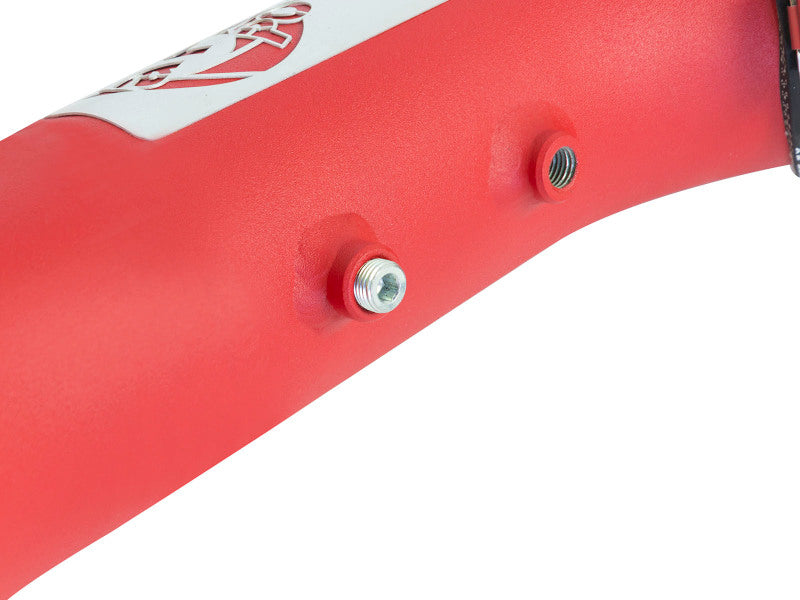 aFe BladeRunner 3-Inch Red Aluminum Cold-Side Charge Pipe, Part Number 46-20269-R, for 2016-2020 Chevrolet Colorado and GMC Canyon 2.8L Diesel