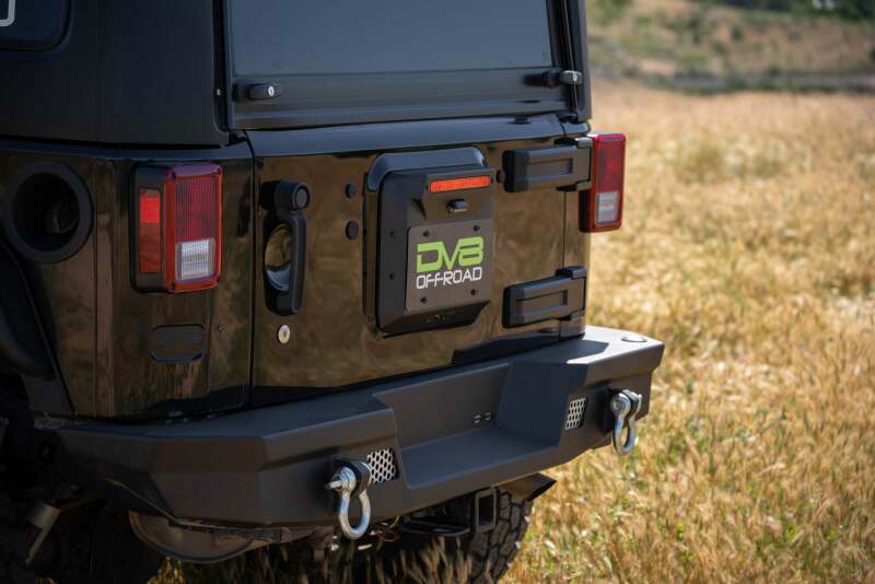 DV8 Offroad Spare Tire Delete for 2007-2018 Jeep Wrangler JK and JKU, Part Number DVE-TSJK-01