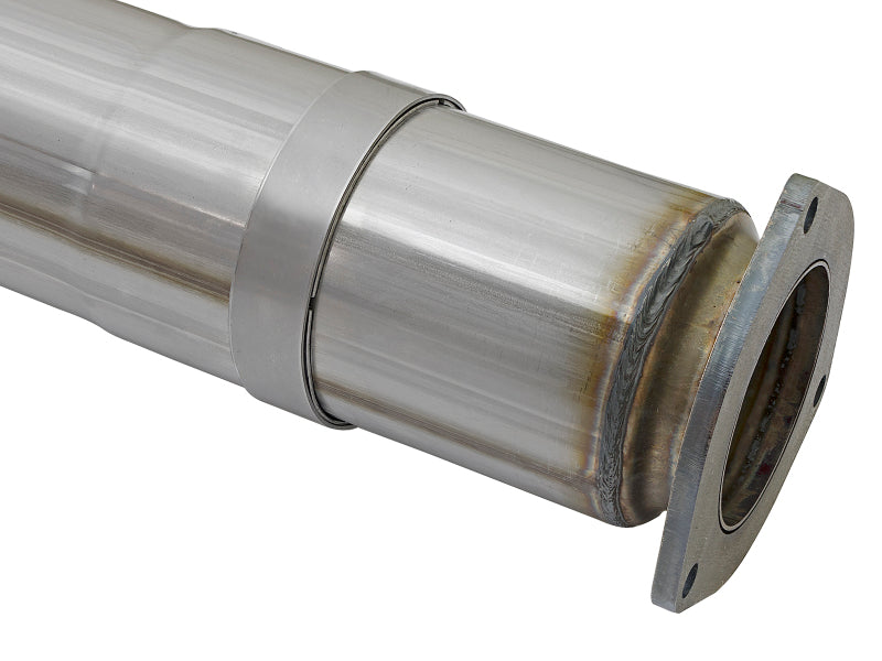 aFe ATLAS 5-Inch DPF-Back Aluminized Steel Exhaust System with Polished Tip, Part Number 49-03090-P