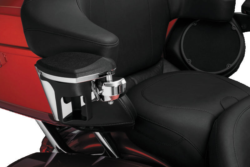 Kuryakyn Passenger Armrests for 2014-2025 Harley-Davidson Touring and Tri Glide, Chrome - Part Number 8955