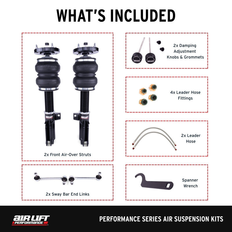 Air Lift Performance 76015 Front Air Suspension Kit for 2005-2014 Ford Mustang