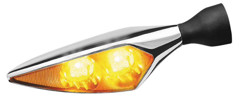 Kuryakyn Rhombus Amber Front Left/Right Rear Chrome LED Turn Signal