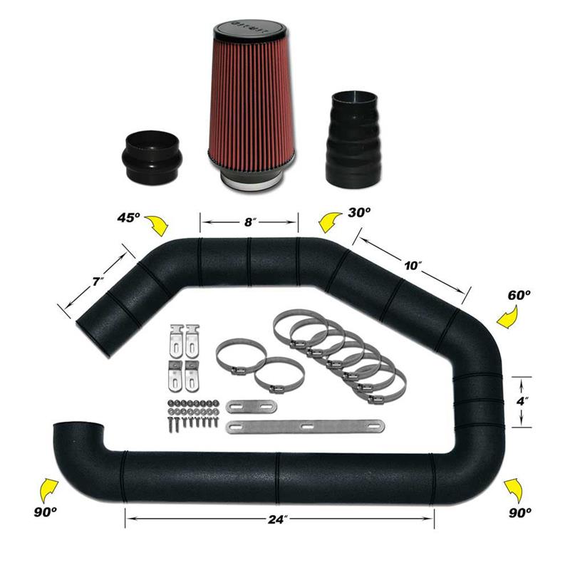 Airaid U-Build-It Universal 4-Inch Master Air Intake Kit with 700-470 Filter, AIR-101-401