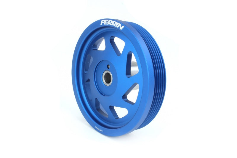 Perrin 18-22 Subaru Crosstrek / 19-22 Ascent Lightweight Crank Pulley (FA/FB Eng w/Small Hub) - Blue