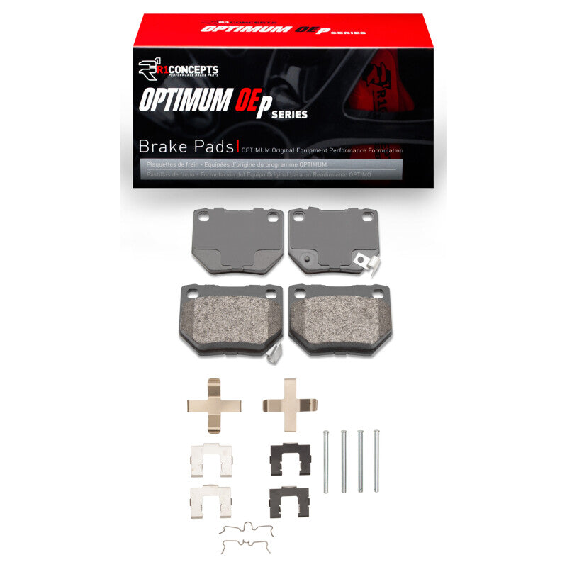 R1 Concepts RNC2551-0461-01 Optimum OEp Rear Brake Pads and Hardware Kit for 1989-1996 Nissan 300ZX