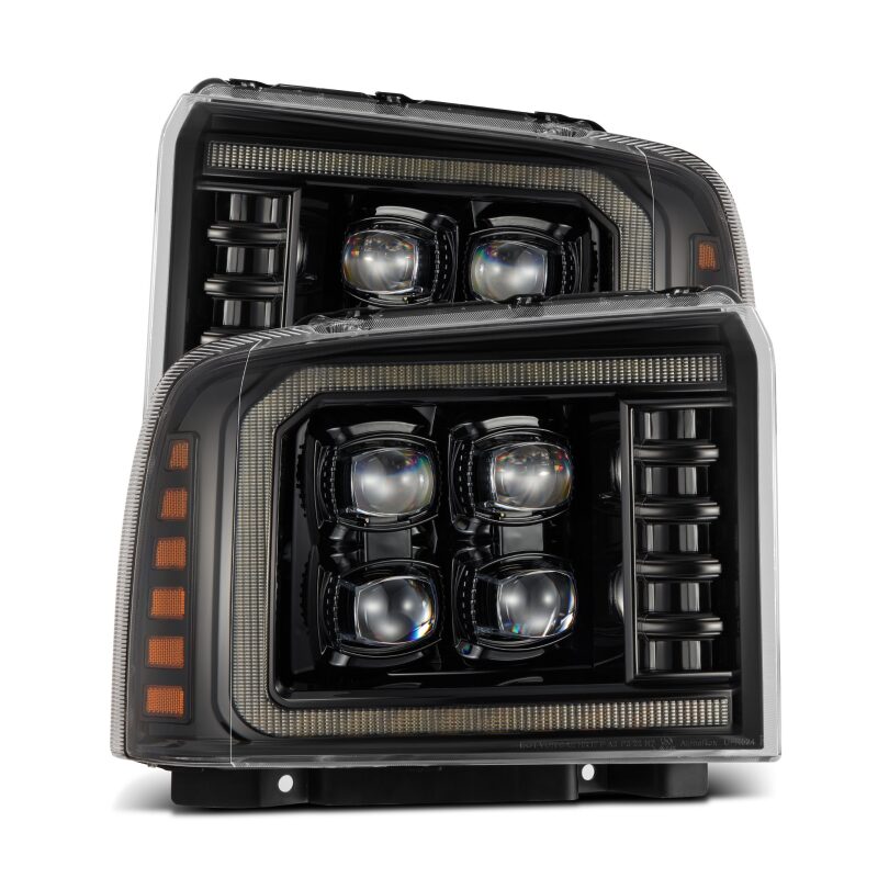 AlphaRex NOVA-Series LED Projector Headlights for 2005-2007 Ford Super Duty and Excursion, Alpha-Black, ARX880318