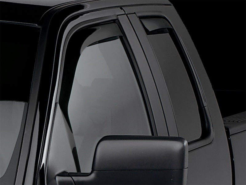 WeatherTech 04-08 Ford F-150 Super Cab Dark Smoke Side Window Deflectors - Precision Fit & Aerodynamic Design