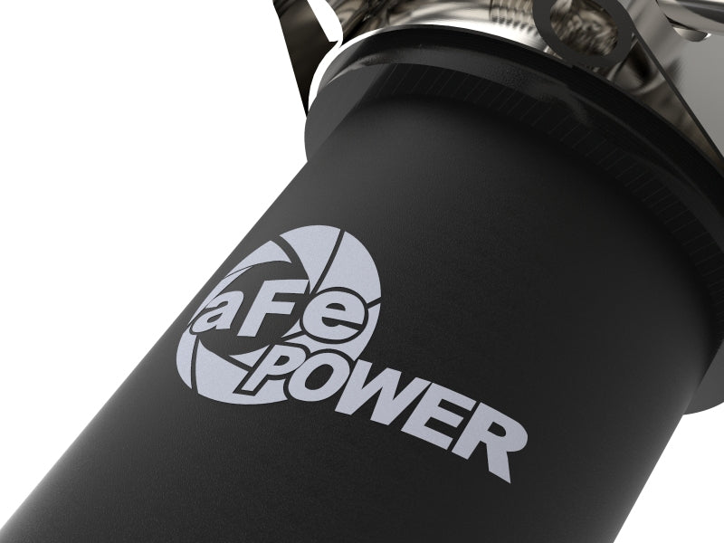 aFe BladeRunner Aluminum Hot and Cold Charge Pipe Kit with Turbo Muffler Delete, Wrinkle Black, 46-20415-B