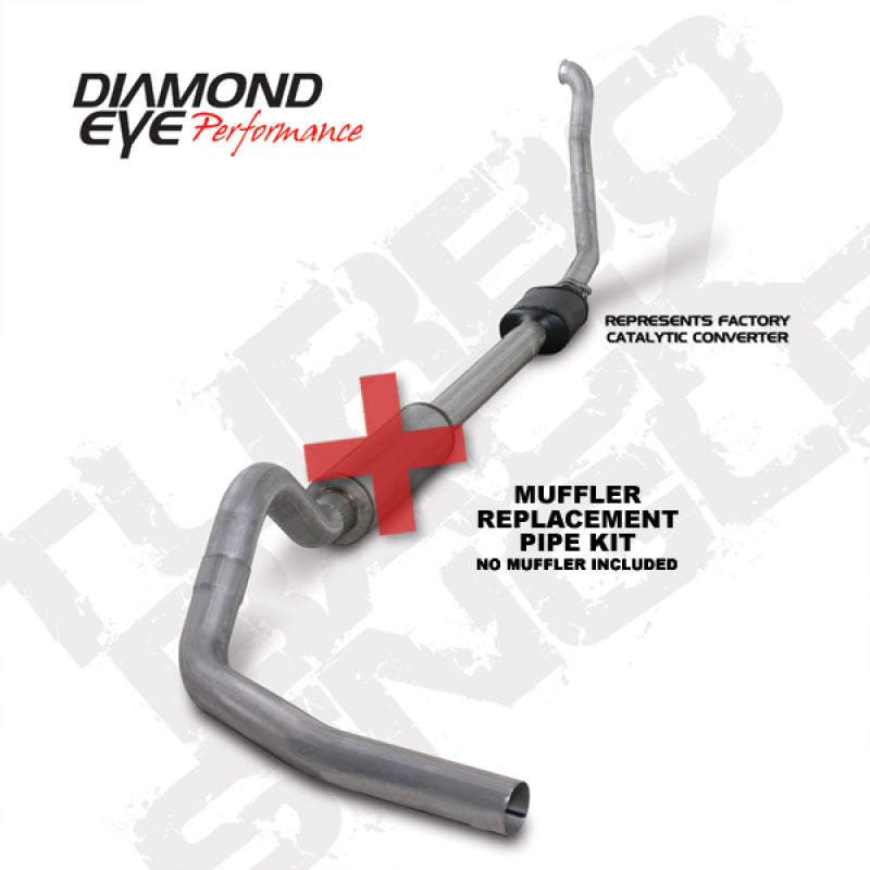 Diamond Eye Performance 95650 4-Inch Aluminized Exhaust System Kit for 1994-1997.5 Ford F-250 and F-350 7.3L Powerstroke
