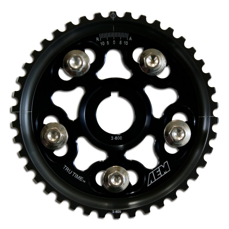 AEM Tru-Time Adjustable Cam Gear AEM23-801BK for Honda D15B7, D16A6 and D16Z6 Engines