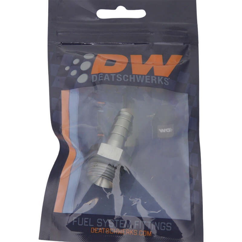 DeatschWerks 8AN ORB Male to 3/8-Inch Male Triple Barb Fitting with O-Ring, DWK6-02-0507