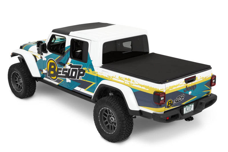 Bestop 20-26 Jeep Gladiator 5 ft Bed Supertop Required Supertop Truck 2 Tonneau Cover (Black Diamond)