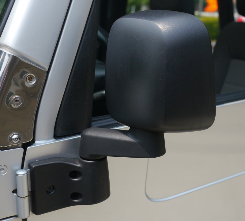 Bestop 87-95 Jeep Wrangler YJ & 97-06 Wrangler TJ Door Mirror Set in Black ABS Composite