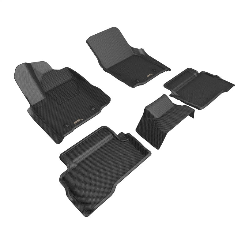 3D MAXpider KAGU Series Floor Mats for 2024-2025 Toyota Tacoma Double Cab, Black, Part Number aceL1TY31501509