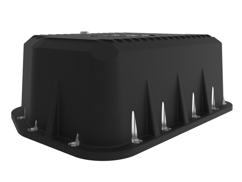 aFe POWER Pro Series Transmission Pan, Black with Machined Fins, Part Number 46-70052, Dodge Diesel Trucks 1994-2007 5.9L