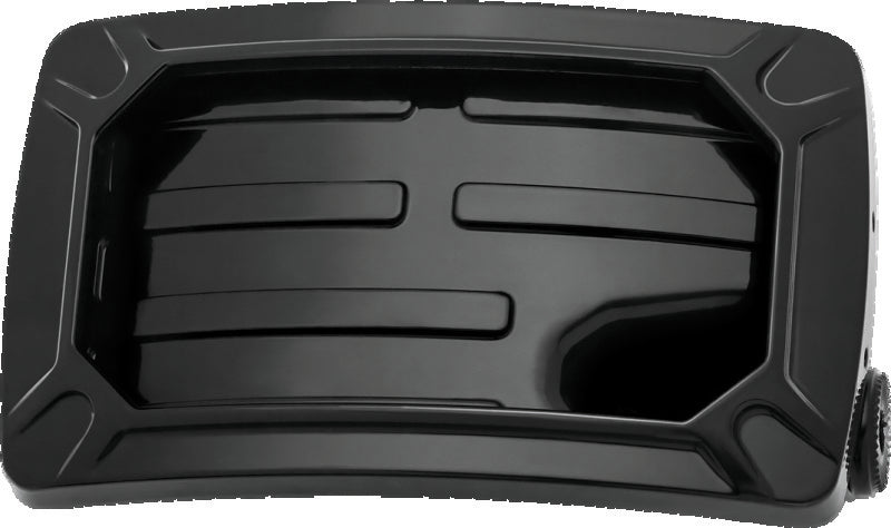 Kuryakyn Nova Curved Horizontal Mount Side License Plate Holder, Gloss Black - KUR3193
