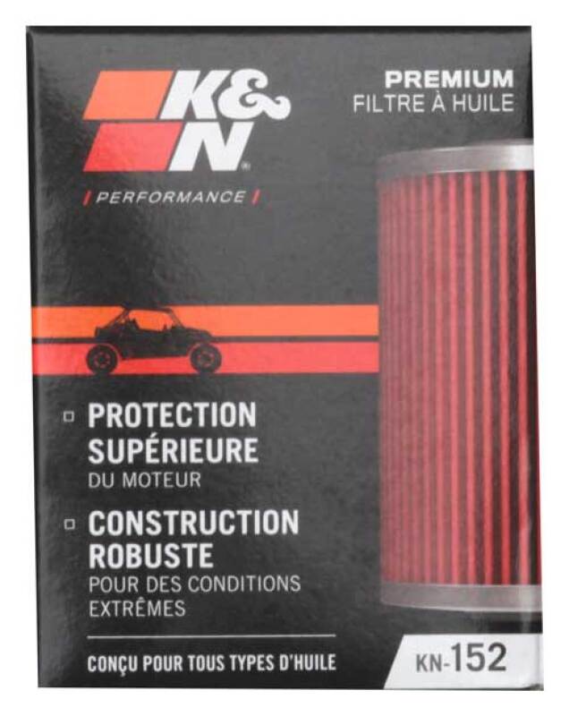 K&N Engineering KN-152 Powersports Oil Filter for Aprilia, Bombardier, Can-Am and Ski-Doo