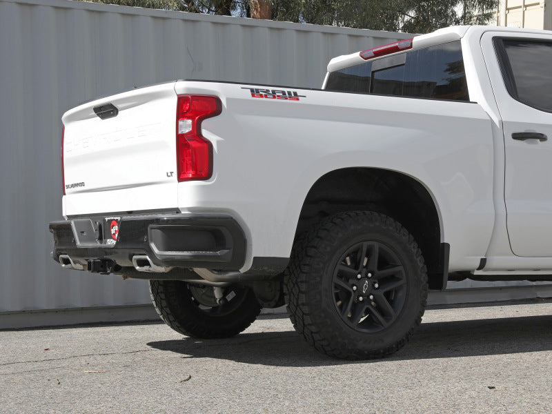 aFe Gemini XV 4-Inch to Dual 3-Inch Stainless Steel Cat-Back Exhaust with Cutout for 2019-2021 GM Silverado/Sierra 1500 6.2L V8 | 49-34140