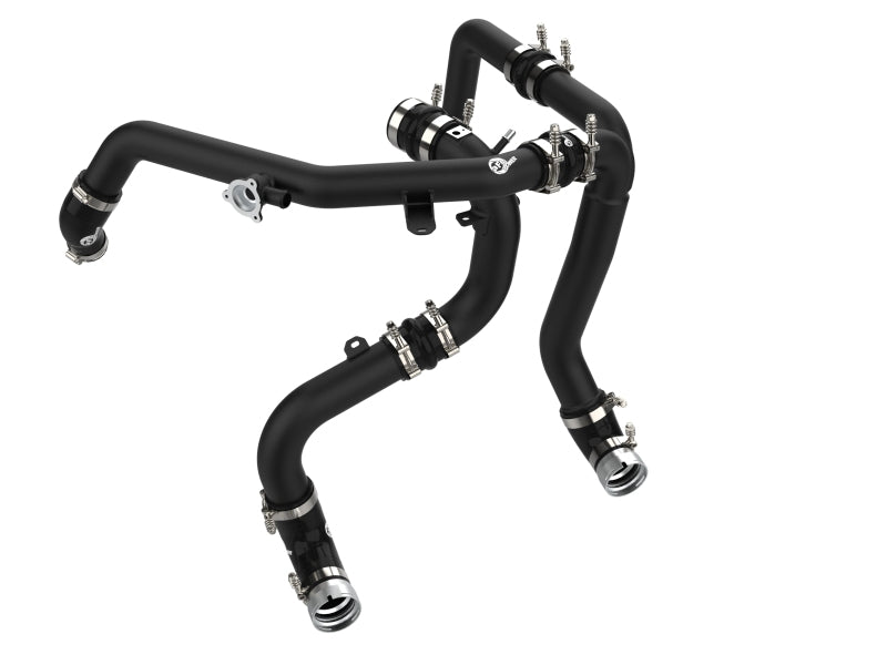 aFe POWER BladeRunner Aluminum Hot and Cold Charge Pipe Kit, Part Number 46-20584-B, Black, Ford Bronco 2.7L V6 EcoBoost