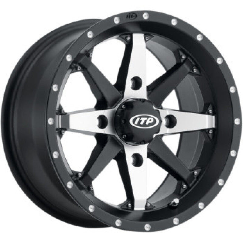 ITP Cyclone 15x7 5+2 4/156 - Machined Black