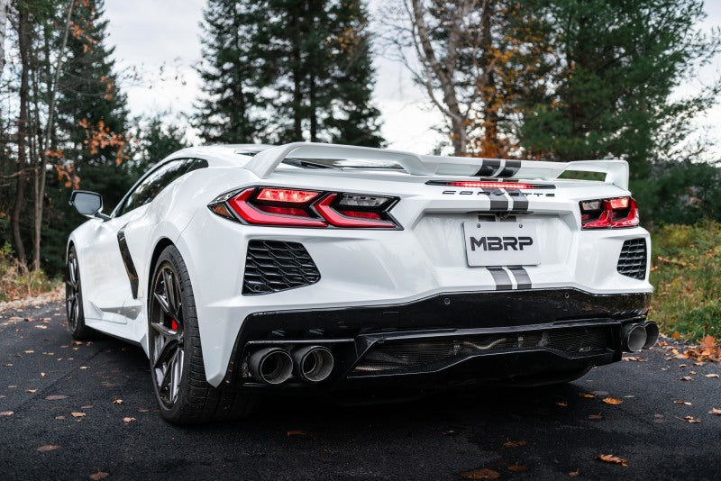 MBRP S70423CF Armor Pro 3-Inch Cat-Back Exhaust for 2020-2026 Chevrolet Corvette C8 with Quad Carbon Fiber Tips
