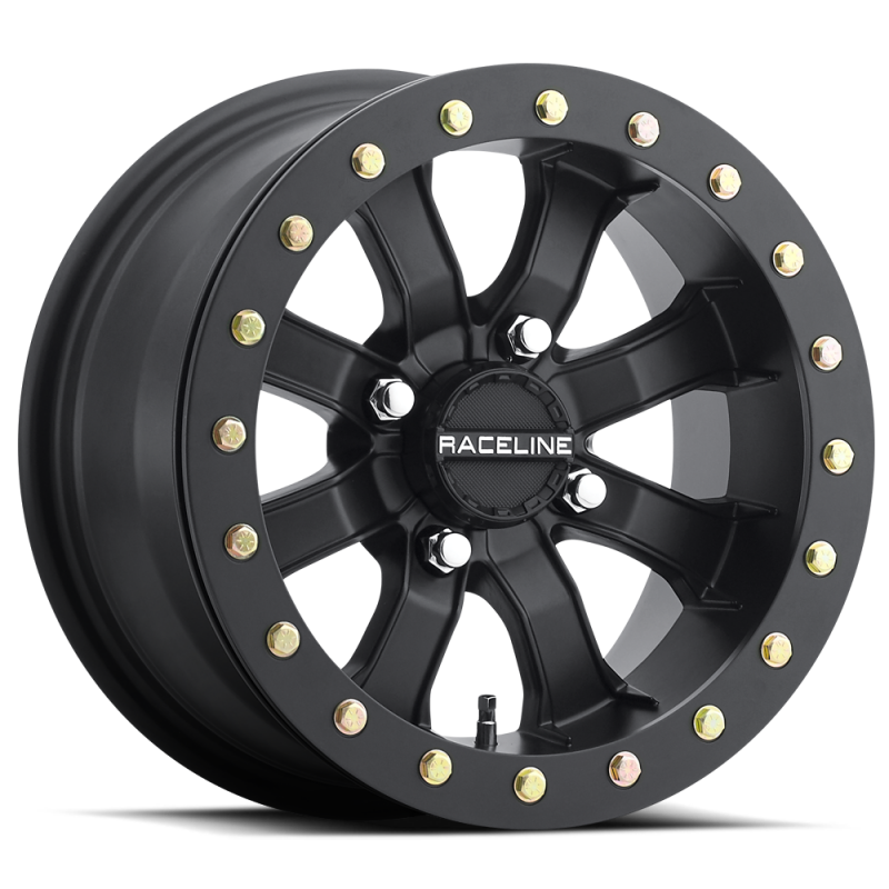 Raceline A71B Mamba 15x7 Cast Satin Black Beadlock Wheel, 4x156 Bolt Pattern