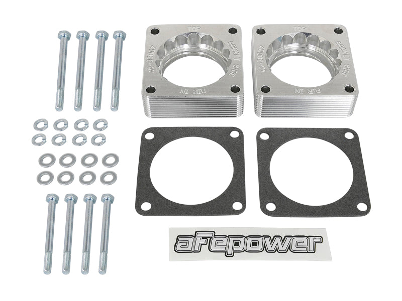 aFe Silver Bullet Throttle Body Spacer Kit for Nissan 370Z and Infiniti VQ37VHR, Part Number 46-36007