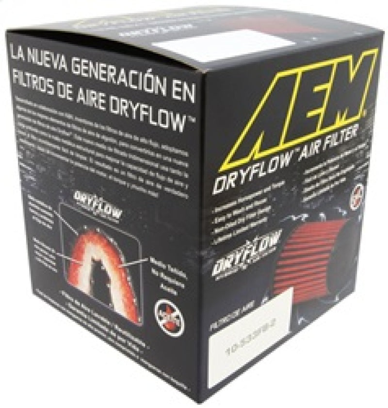 AEM Induction Dryflow 3-Inch Inlet Round Tapered Air Filter, Part Number 21-2031D-HK