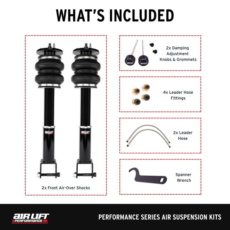 Air Lift 11-23 Dodge Charger / 15-23 Dodge Challenger Performance Front Kit