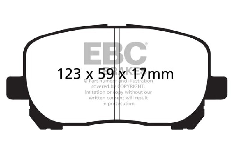 EBC Redstuff Front Brake Pads DP31637C for 2002–2008 Pontiac Vibe 1.8L