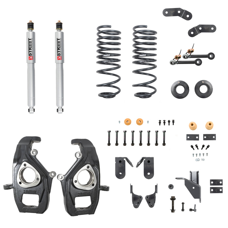 Belltech Street Performance Lowering Kit bel1060SP for 2019-2024 Ram 1500 2WD/4WD, 2-Inch Front and 3-4-Inch Rear