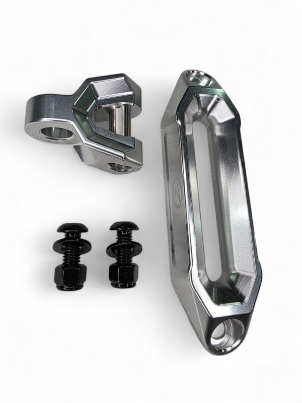 Elektric Off Road Winch Hawse Fairlead and Hook Combo with Anodized Finish - Part ELK-WFL110003