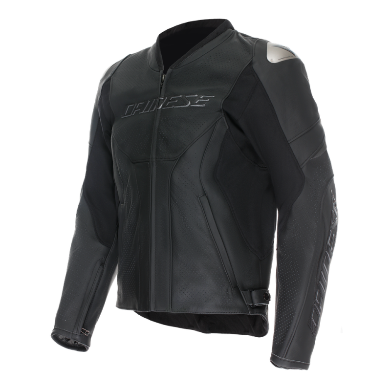 Dainese Racing 5 Perforated Leather Jacket Black/Black/Black Size - 48