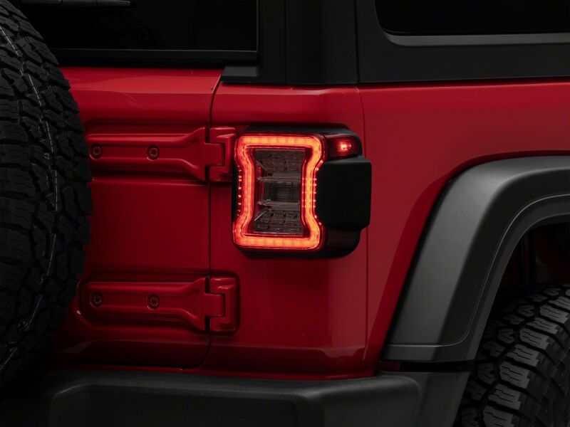 Raxiom Jeep Wrangler JL LED Tail Lights - Clear Housing and Lens, Part Number RAXJ181426