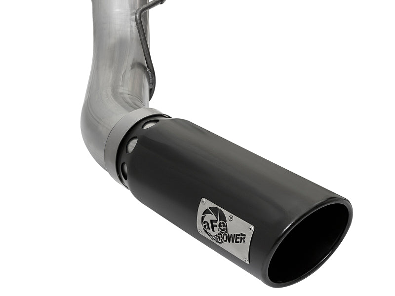 aFe Large Bore-HD 5-Inch DPF-Back Exhaust System with Black Tip, Part 49-43090-B, for 2017-2026 Ford Super Duty 6.7L Power Stroke Diesel