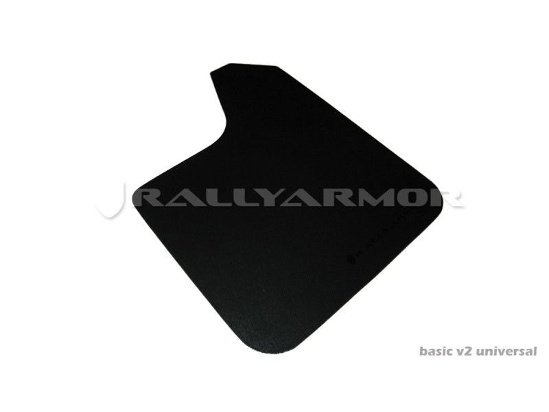 Rally Armor ralMF12-BAS-RD Basic Black Mud Flaps with Red Logo