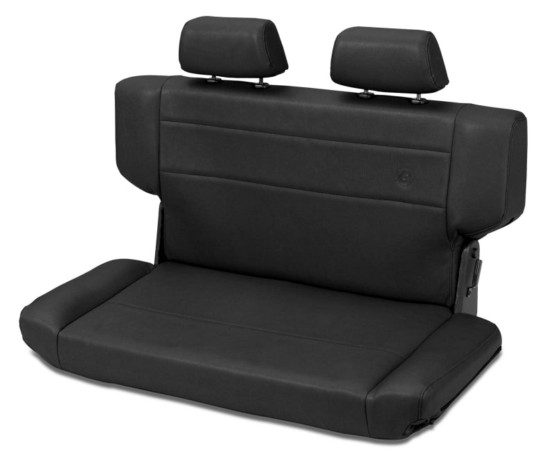 Bestop N-Tumble Seat for 1997-2006 Jeep Wrangler TJ Rear - All Vinyl Black Crush Trailmax II Fold-N-Tumble Seat