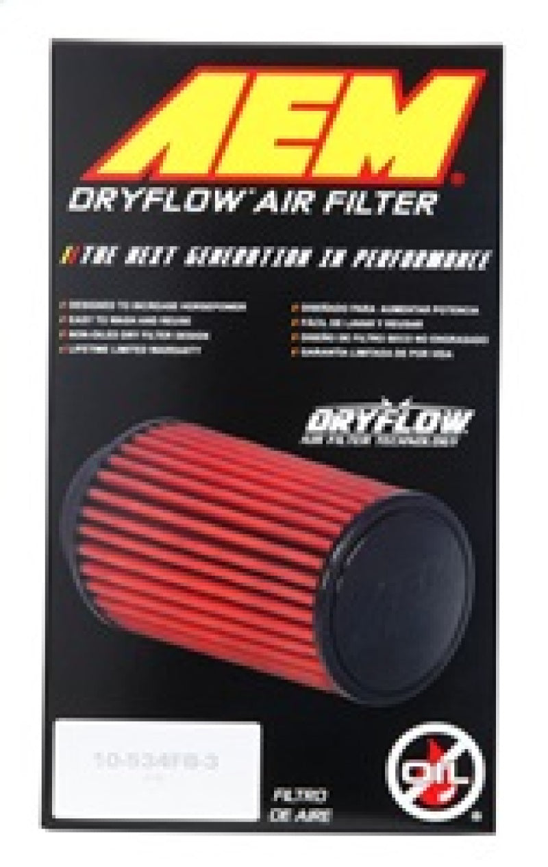AEM Induction Dryflow Universal Round Tapered Air Filter, 2.75-Inch Flange, Part AEM-21-2157DK