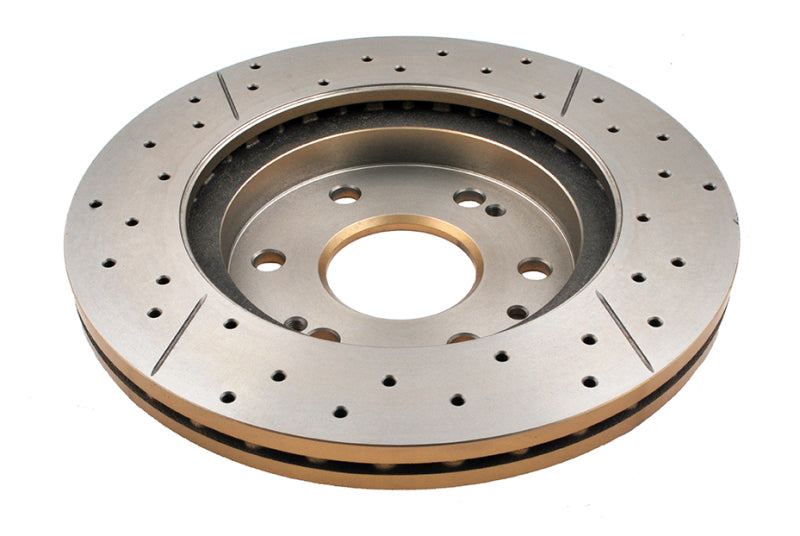 DBA 2010X X Gold Front Drilled and Slotted Brake Rotor for 2005-2019 Chevrolet Silverado 1500