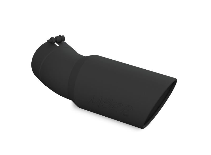 MBRP T5154BLK Armor Black Exhaust Tip, 5-Inch Inlet, 6-Inch Outlet, 30-Degree Bend