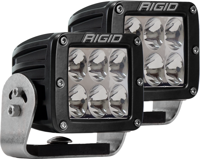 Rigid Industries D2 HD Driving Black LED Pod Lights, Set of 2 - RIG522313