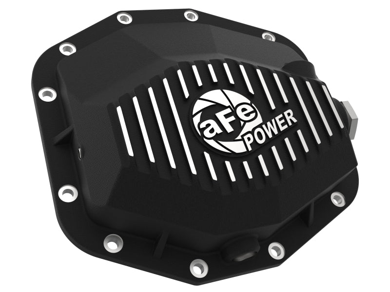 aFe POWER Pro Series Rear Differential Cover, Black with Machined Fins, Part Number 46-71280B, for Ram 1500 TRX and RHO