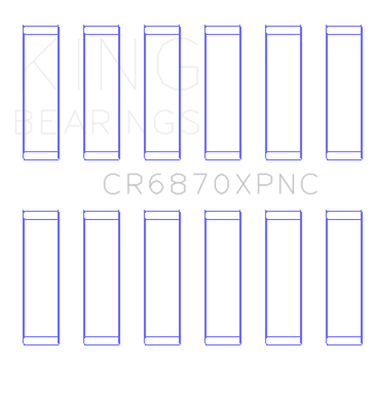 King Engine Bearings CR6870XPNC Nissan VR38DETT pMaxKote Performance Connecting Rod Bearing Set, Standard Size