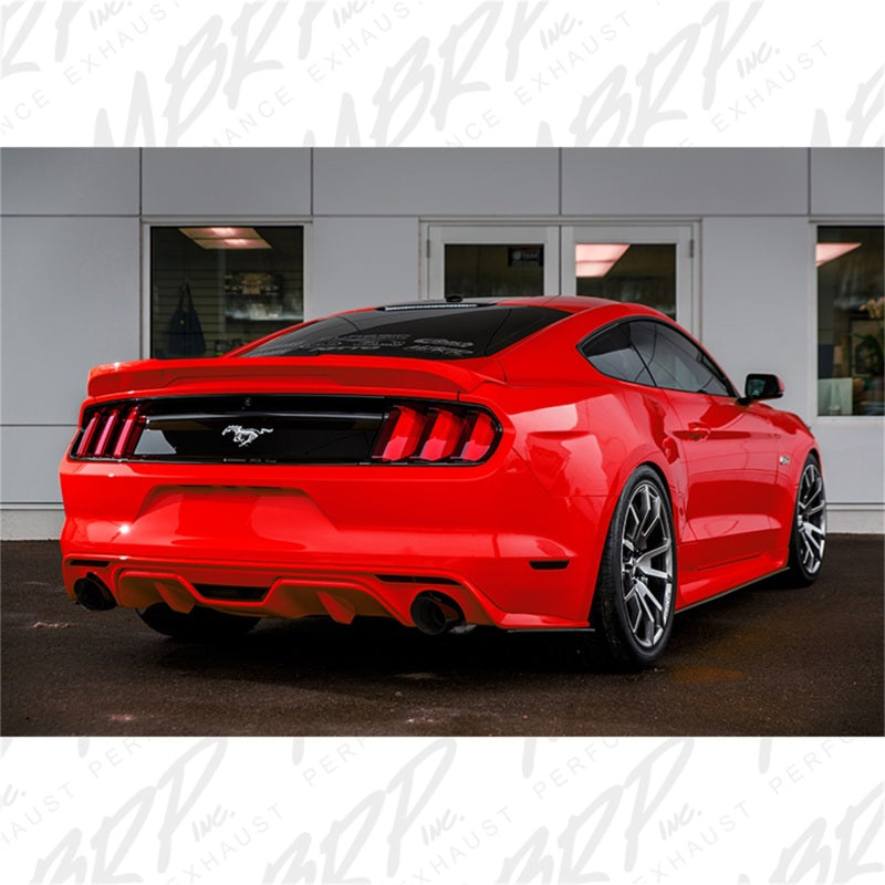 MBRP 15 Ford Mustang GT 5.0 3in Cat Back Dual Split Rear Race Version 4.5in Tips - Black Coated