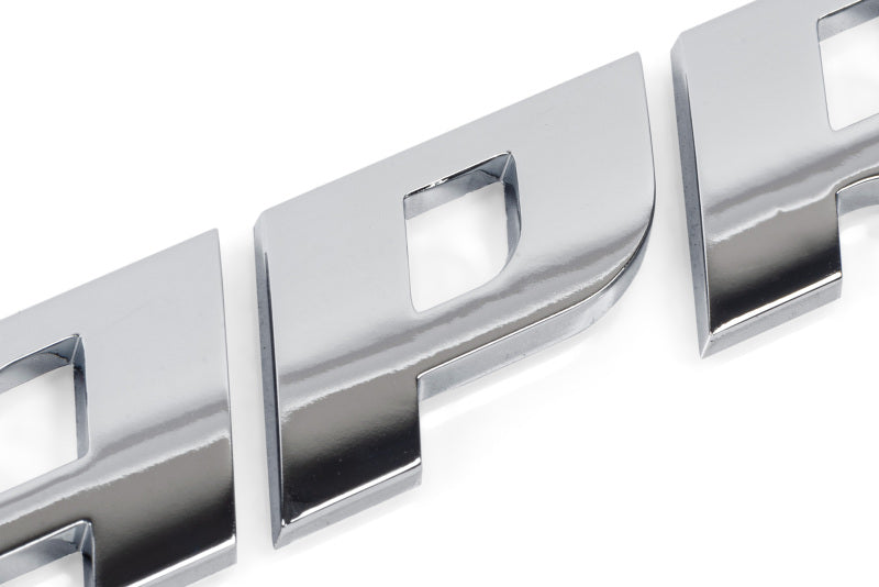 APR Badge in Polished Silver - 4.25 x 0.875 inches - Easy Peel-and-Play Installation