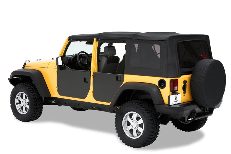 Bestop 07-18 Jeep Wrangler JK 4-Door Element Panels Rear Doors in Black