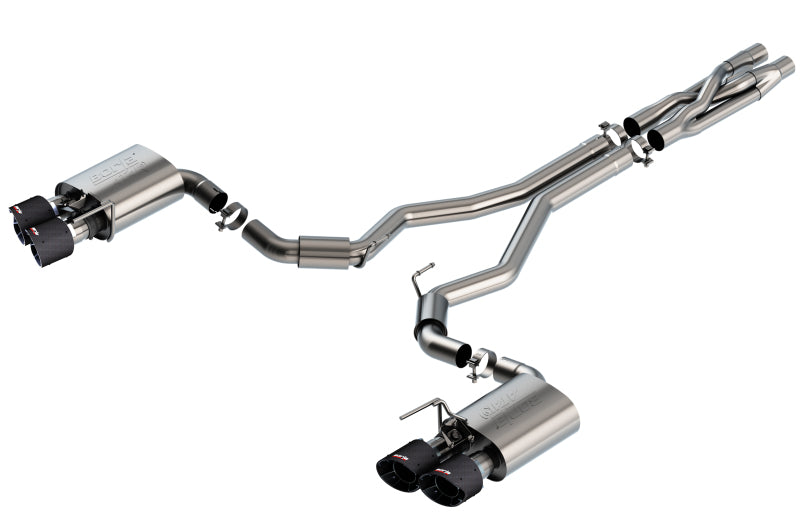 Borla 140837CF ATAK Cat-Back Exhaust System with Carbon Fiber Tips for 2020-2023 Ford Mustang Shelby GT500