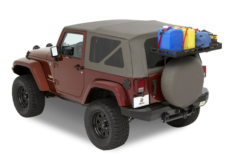 Bestop 07-18 Jeep Wrangler JK HighRock 4X4 Tailgate Rack Bracket Kit for HighRock Tray 41444