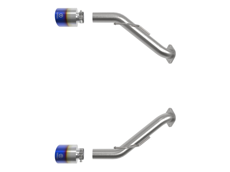 aFe Takeda Stainless Steel Axle-Back Exhaust System with Blue Flame Tips for 2023-2026 Nissan Z 3.0L V6 Twin-Turbo - Part Number 49-36137-L