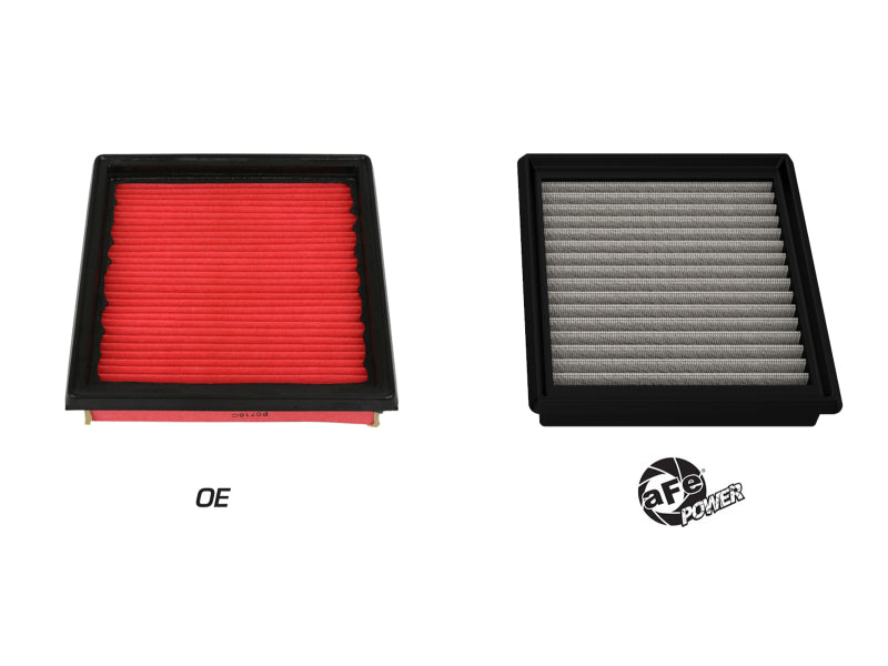 aFe MagnumFLOW Pro DRY S Air Filter Pair, Part Number 31-10196, for Nissan 350Z, 370Z and Infiniti QX50